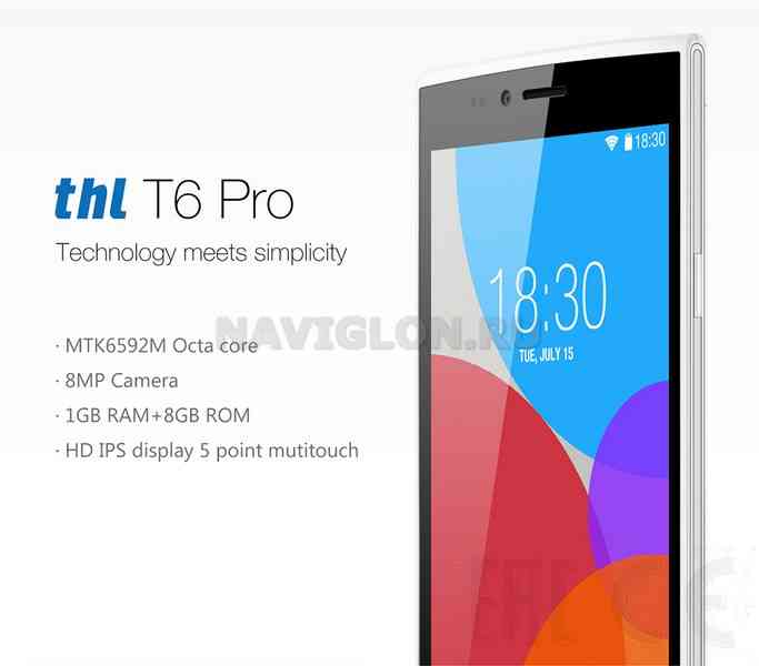 THL T6 Pro MTK6592M Black черный смартфон