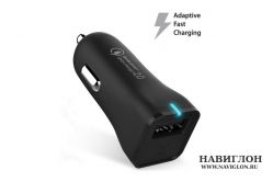 Автомобильное зарядное устройство ADDKEY ABS 2.4A Qualcomm Quick Charge 2.0 USB для смартфонов