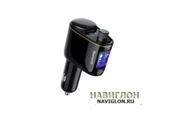 Автомобильное зарядное устройство с FM-трансмиттером 2xUSB Baseus Locomotive Bluetooth MP3 (CCALL-RH01)