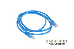 Патч-корд UTP кат 5е литой синий RJ45 1м NAVIGLON