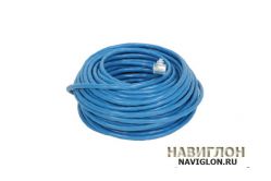 Патч-корд UTP кат 5е литой синий RJ45 40м NAVIGLON