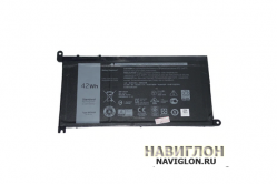 Аккумулятор батарея для ноутбука 3CRH3 (WDX0R) T2JX4 WDXOR для DELL 15MF PRO-1508T для Inspiron 13 5000, 5368, 5378 42WH