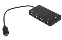 Type-C to 4xUSB 2.0 OTG Hub активный с питанием