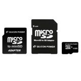 MicroSD 16GB Silicon Class 2 + 2 адаптера