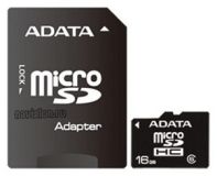 MicroSD 16GB A-Data Class 6 + адаптер(AUSDH16GCL6-RA1)