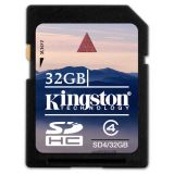 SecureDigital SDHC 32GB Kingston Class 4 (SD4/32GB)