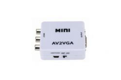 Адаптер-переходник преобразователь видеосигнала с AV(3RCA) на VGA