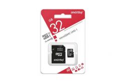 Карта памяти SmartBuy 32GB microSDXC Class10 + SD адаптер