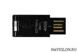 USB 4GB Mini-Slim (черный) Kingston [DTMS-4GB]
