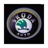 Светодиодная подсветка дверей автомобиля с логотипом Skoda