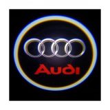 Светодиодная подсветка дверей автомобиля с логотипом Audi