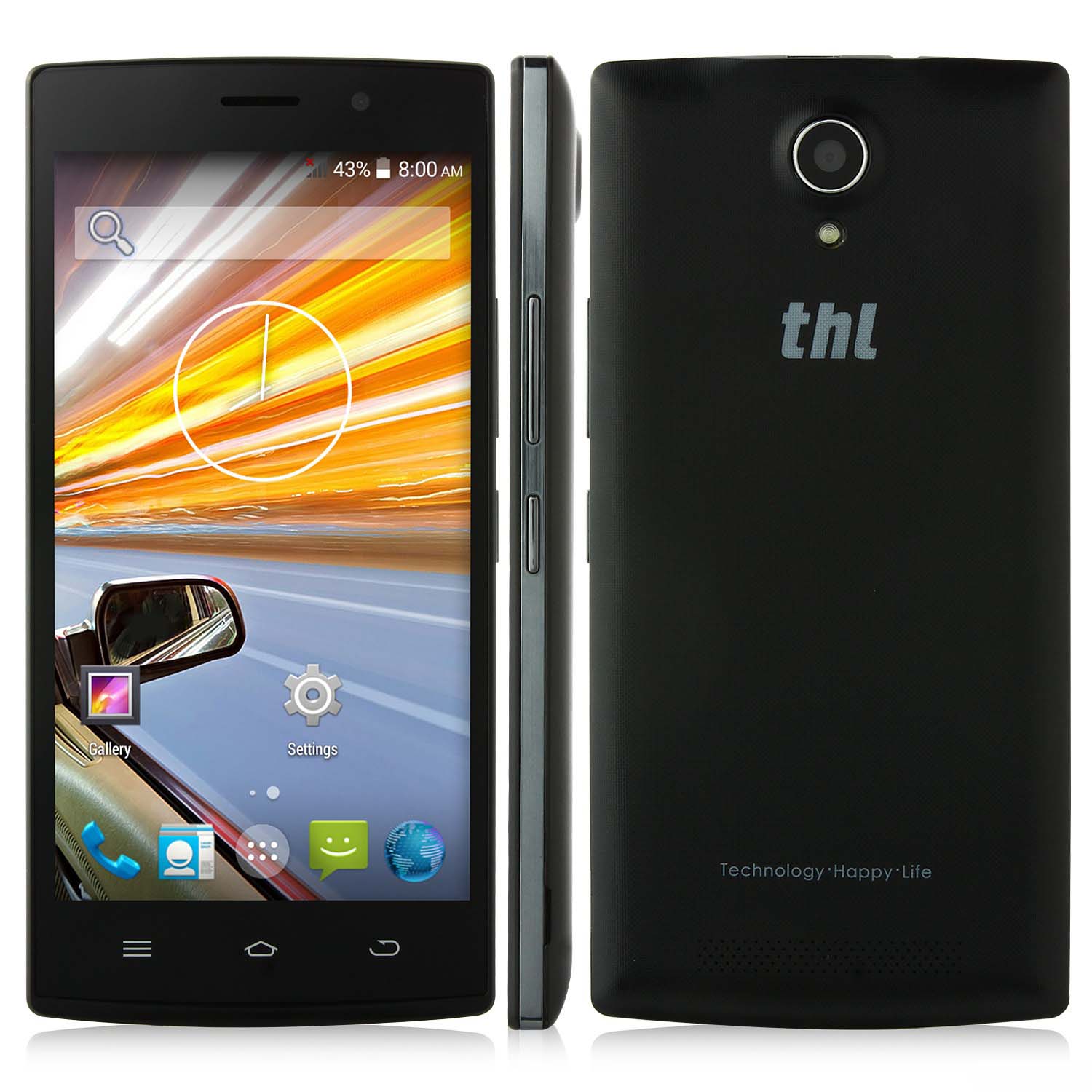 THL L969 4G LTE MTK6582 черный смартфон
