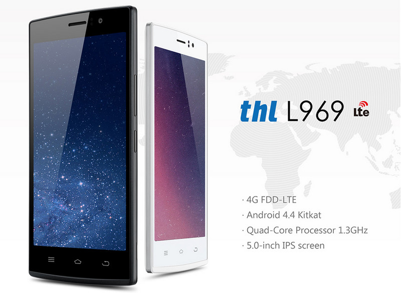 THL L969 4G LTE MTK6582 черный смартфон